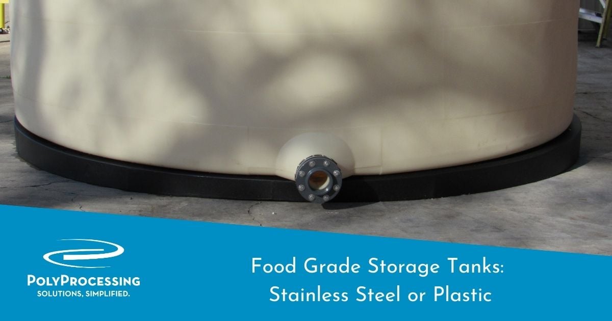 Food Grade Storage Tanks Stainless Steel or Plastic